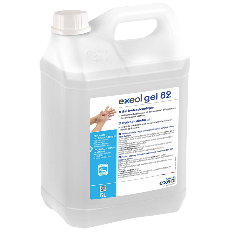Exeol Gel 82 5 litres - Gel hydroalcoolique