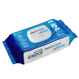Exeol Wipes Optimal Sachet de 100 - Lingettes Détergentes Désinfectantes