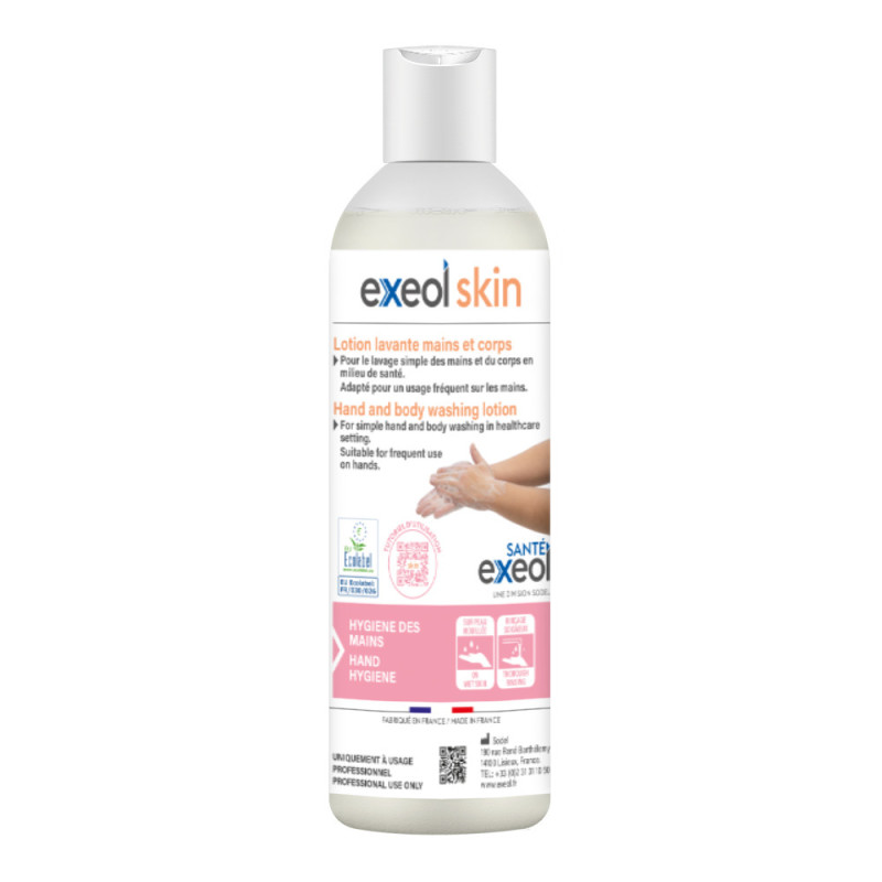 Exeol Skin 250mL - Lotion Lavante Mains et Corps Ecolabel Exeol Skin 250mL - Lotion Lavante Mains et Corps Ecolabel