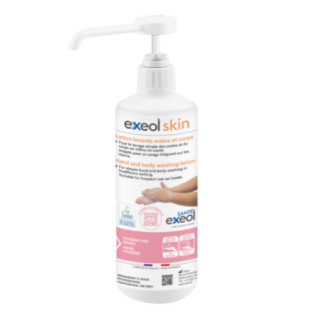 Exeol Skin 500mL Pompe - Lotion Lavante Mains et Corps Ecolabel