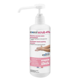 Exeol Scrub 4% 500mL Pompe - Solution Lavante Mains Antiseptique