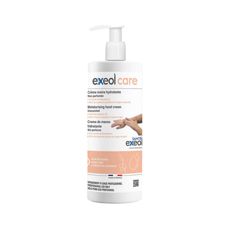 Exeol Care 500mL Pompe - Crème Mains Hydratante Exeol Care 500mL Pompe - Crème Mains Hydratante