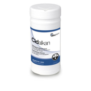 Cidalkan Lingettes Boîte de 200 - Détergent Désinfectant à Base d'Alcool
