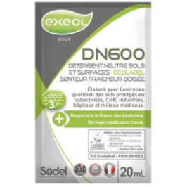 DN600 Dose 20mL - Détergent Neutre Écolabel Fraîcheur Boisée