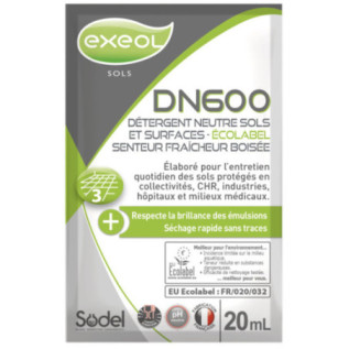 DN600 Dose 20mL - Détergent Neutre Écolabel Fraîcheur Boisée
