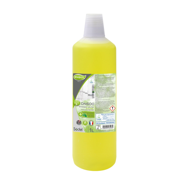 DN600 Flacon 1L Rechargeable - Détergent Neutre Écolabel Fraîcheur Boisée DN600 Flacon 1L Rechargeable - Détergent Neutre Écolabel Fraîcheur Boisée