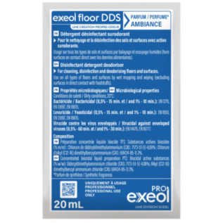 Exeol Floor DDS Dose 20mL Parfum Ambiance - Détergent Désinfectant Surodorant