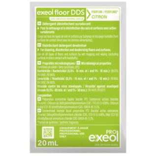 Exeol Floor DDS Dose 20mL Parfum Citron - Détergent Désinfectant Surodorant