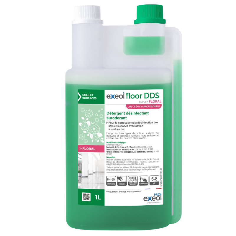 Exeol Floor DDS 1L Doseur Rechargeable Parfum Floral - Détergent Désinfectant Surodorant Exeol Floor DDS 1L Doseur Rechargeable Parfum Floral - Détergent Désinfectant Surodorant