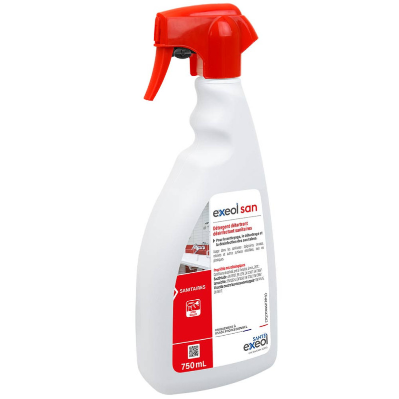 Exeol San 750mL Spray Mousse - Détergent Détartrant Désinfectant Sanitaires Exeol San 750mL Spray Mousse - Détergent Détartrant Désinfectant Sanitaires