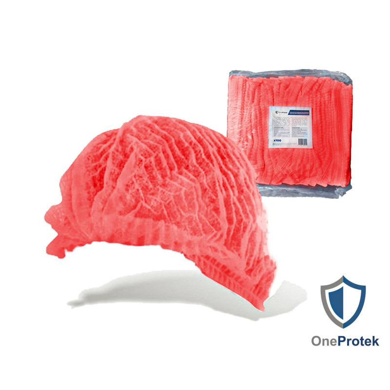 Charlotte à Cheveux Jetable OneProtek Rouge - Taille Unique