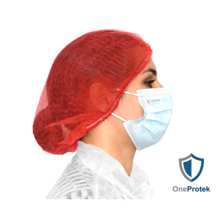 Charlotte à Cheveux Jetable OneProtek Rouge - Taille Unique
