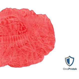 Charlotte à Cheveux Jetable OneProtek Rouge - Taille Unique