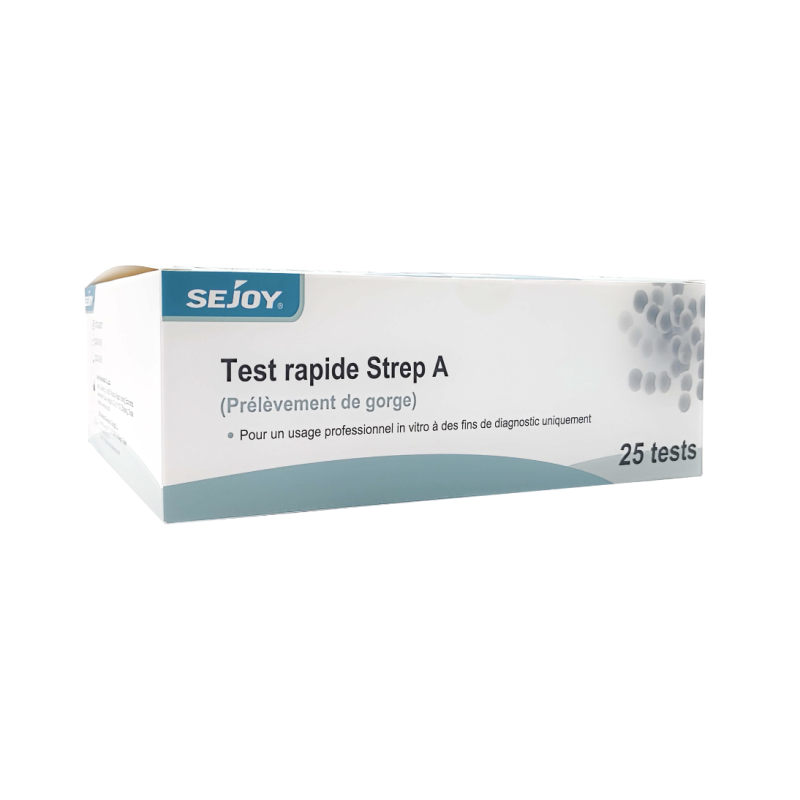 Test Trod angine (Strep A) – Sejoy Boîte de 25 tests – DLU 10/2028