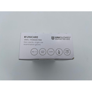 Gant Vinyle Médical non poudré – Transparent – Unigloves