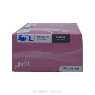 Gant Latex poudré – Blanc – Jet Taille L