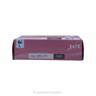Gant Latex poudré – Blanc – Jet Taille L