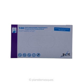 Gant Hybride TPE Transparent Taille L Boîte de 100 | Planète Masques