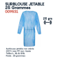 Surblouse jetable 25 grammes Bleu Surblouse jetable 25 grammes Bleu