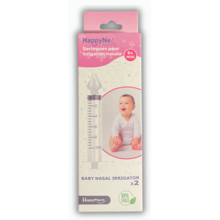 Boite de 2 seringues de 10 ml pour lavage nasal par irrigation - Happy Ne