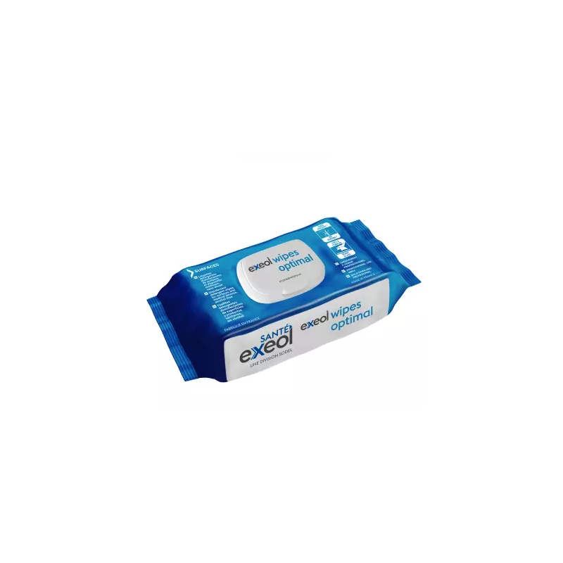 Exeol Wipes Optimal Sachet de 100 - Lingettes Détergentes Désinfectantes Exeol Wipes Optimal Sachet de 100 - Lingettes Détergentes Désinfectantes